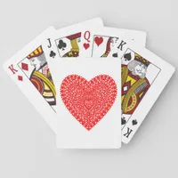 Frilly Circles Heart Poker Cards