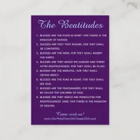 Holy Scripture Matthew 5 Beatitudes Hand Out Business Card