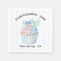 Palm Club Custom Year Palm Springs Bachelorette Napkins