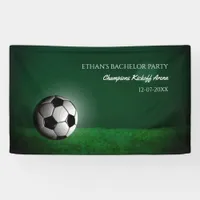 Green Soccer Birthday / Bachelor Party Banner