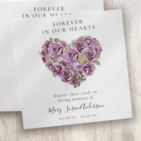 Memorial Bird Seed Packet | Hydrangea Heart Envelope