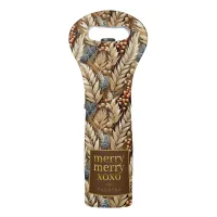 Earth Tones Christmas Merry Pattern#21 ID1009 Wine Bag