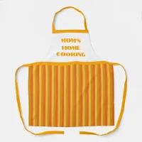 Simple Orange Stripe Mom's Home Cooking Apron