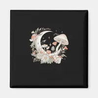 Aesthetic Moon Goblincore And Cottagecore Mushroom Magnet