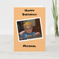 Personalized Photo and name Child's Birthday Card