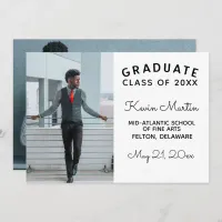 Minimalist Modern Type and Script Graduation Invitation