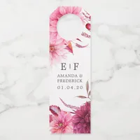 Marsala - Burgundy and Blush Autumn Wedding Favor Bottle Hanger Tag
