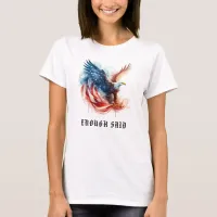 *~* AP16 Detailed American Flag Bald EAGLE USA T-Shirt