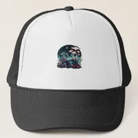 Cottagecore And Aesthetic Goblincore Mushroom Fair Trucker Hat