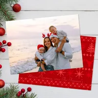 Red Nordic Scandinavian Christmas Photo Card