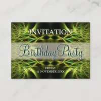 Fractal Forest Mini Birthday Invitations