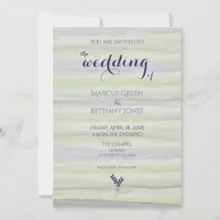 Lavender & Sage Watercolor Wedding Invitation