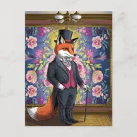 The Gentleman Fox Funny Postcard