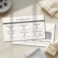 Elegant Neutral Beige Jewelry Card Insert Card