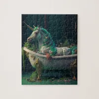 Unicorn in the Tub Full of Plants Jigsaw Puzzle