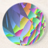 A Colorful Abstract Drink Coaster