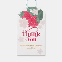Strawberry Thank You Berry Much Favor Birthday Gift Tags