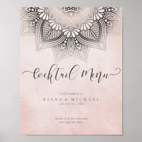 Olivia Bosek Mandala Lace Cocktail Menu  ID478 Poster