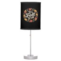 It’s Fall Y’all Halloween Bats Pumpkin Trendy Table Lamp