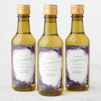 Debbie U-W Marble Glitter Wedding  ID644 Wine Label