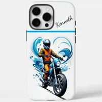 Blue Wave Motorcycle Ride iPhone 16 Pro Max Case