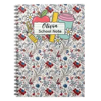 meadow floral Back to School Supplies Teachers  Notebook