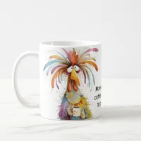 Quirky Rooster Coffee Humor Coffee Mug