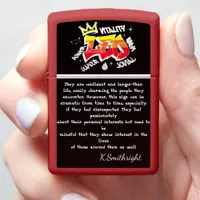 Leo Art: Vitality Zodiac Traits Zippo Lighter