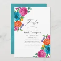 Watercolor Floral Fiesta Bridal Shower Invitation