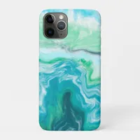 Beach Colors Blue and Turquoise Ocean Waves   iPhone 11 Pro Case