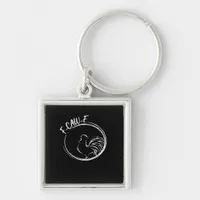 F-Caw-F Funny Wordplay Quote Retro Style Keychain