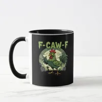 F Caw F Funny Chicken Halloween Vintage Classic Mug