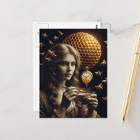 Surreal Tea Time With Bees Postcard