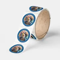Personalized Round Photo Return Address Classic Round Sticker