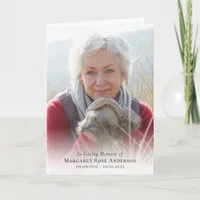 In Loving Memory Obituary Photo Collage Memorial N Note Card