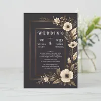 Elegant Floral Abstract Design Invitation