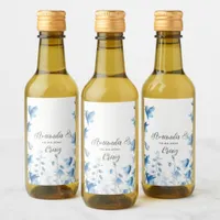 Bluebells Floral Wedding Wine Label