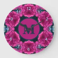 Pretty Pink Petunia Kaleidoscope Large Clock