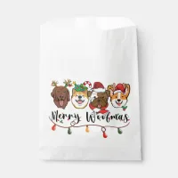 Merry Woofmas Typography Favor Bags