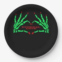 Skeleton Hands - Funny Halloween Paper Plates