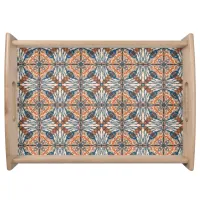 Turkish Inspired: Textured Navy & Terracotta Serving Tray