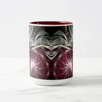 Sinister Face Fractal Artistry Two-Tone Coffee Mug