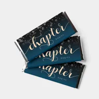 Elegant Peach Oceanic Blue Wedding A New Chapter Hershey Bar Favors
