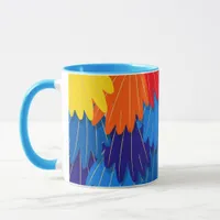 Scarlet Macaw Parrot Feather Pattern Mug