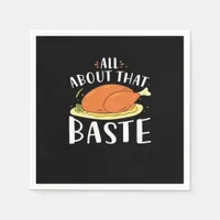 All About That Baste Minimal Design Napkins