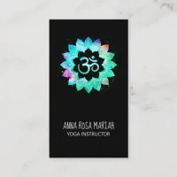 *~* Energy Healer Lotus Mandala Aum Om Symbol Business Card