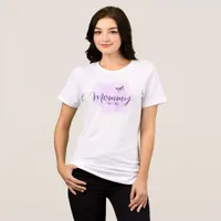Boho Butterfly Mommy To Be Baby Shower Tri-Blend Shirt