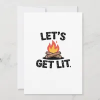 Let's Get Lit - Campfire Vibes - Camping Adventure Holiday Card