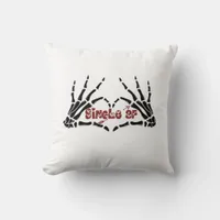 Af Skeleton Hands Heart Moody Aesthetic Throw Pillow
