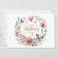 Pretty Watercolor Florals Mothers Day Card